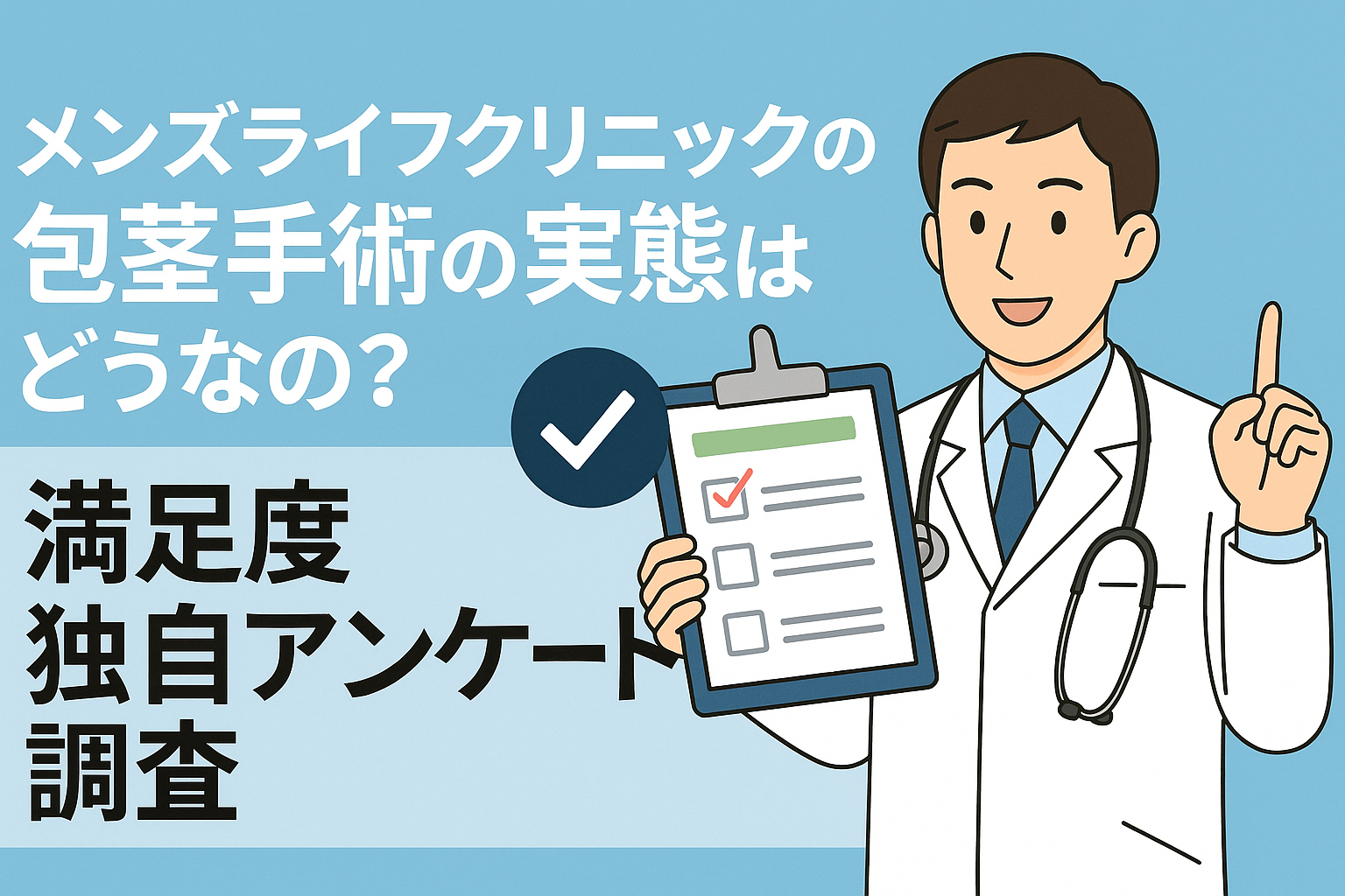 メンズライフクリニックの包茎手術の実態はどうなの？満足度独自アンケート調査