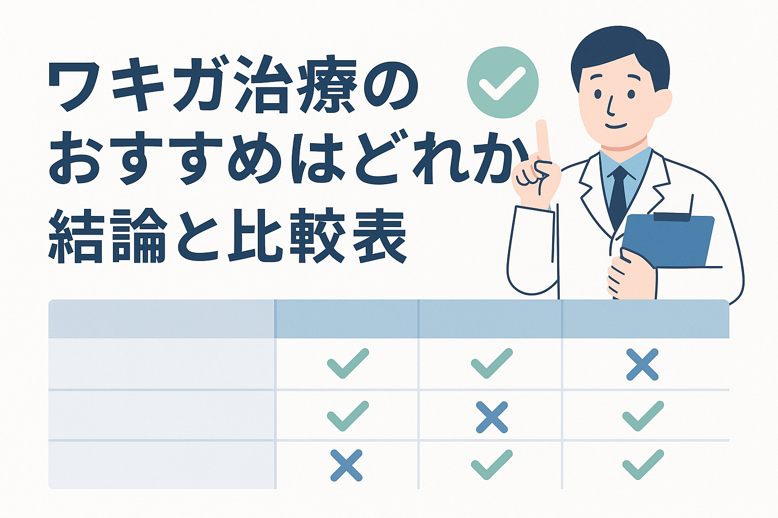 ワキガ治療のおすすめはどれか結論と比較表