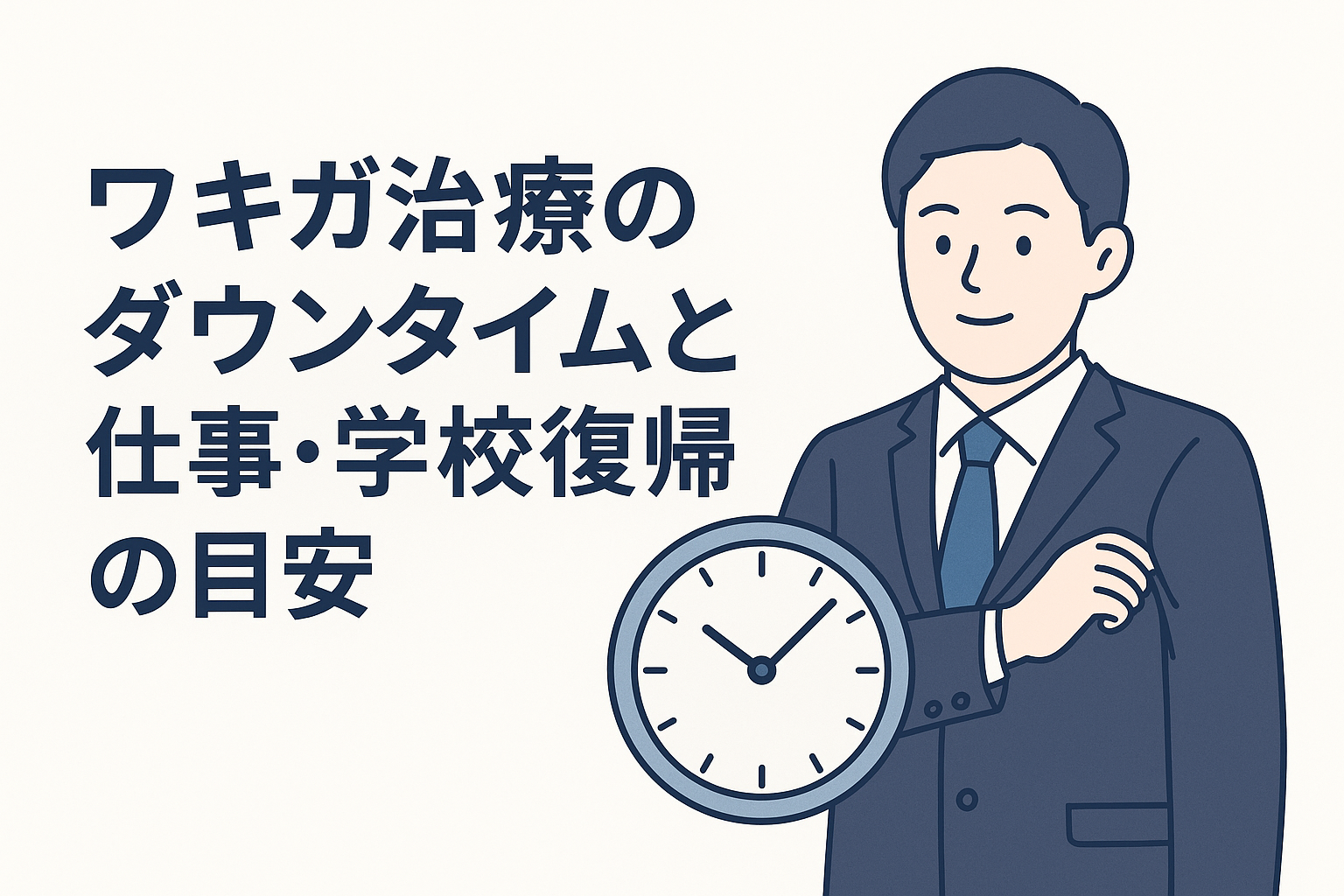 ワキガ治療のダウンタイムと仕事・学校復帰の目安