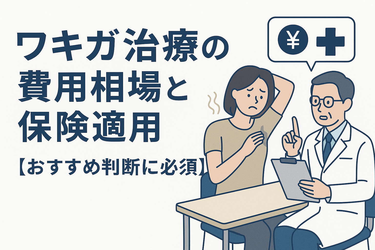 ワキガ治療の費用相場と保険適用【おすすめ判断に必須】
