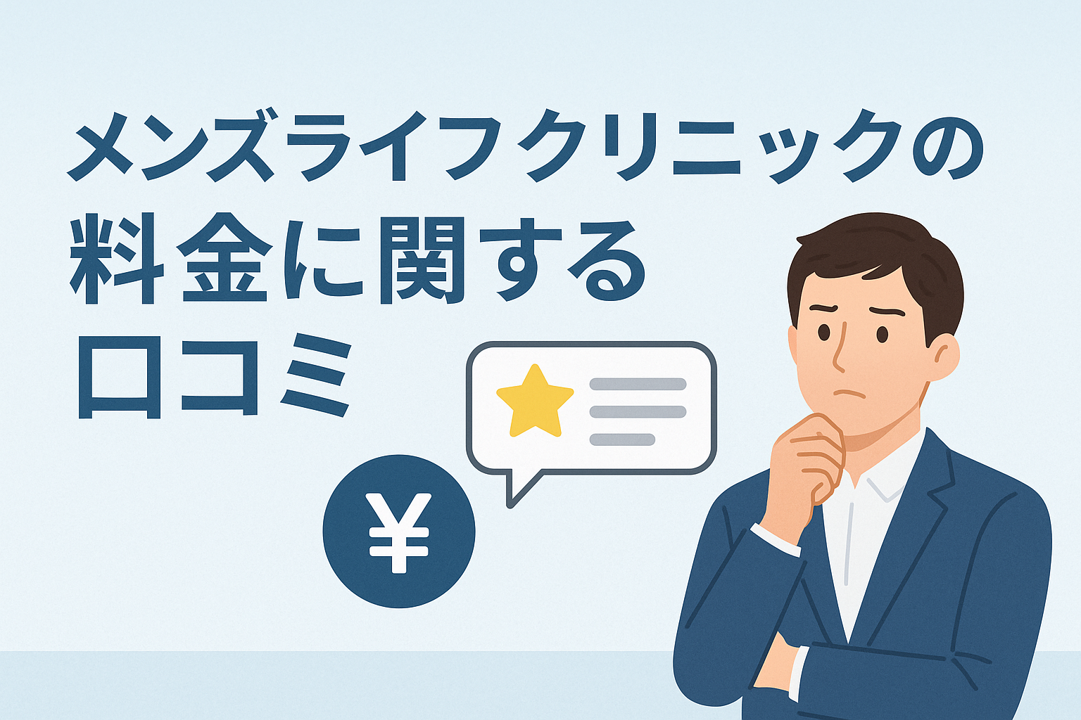 メンズライフクリニックの料金に関する口コミをピックアップ