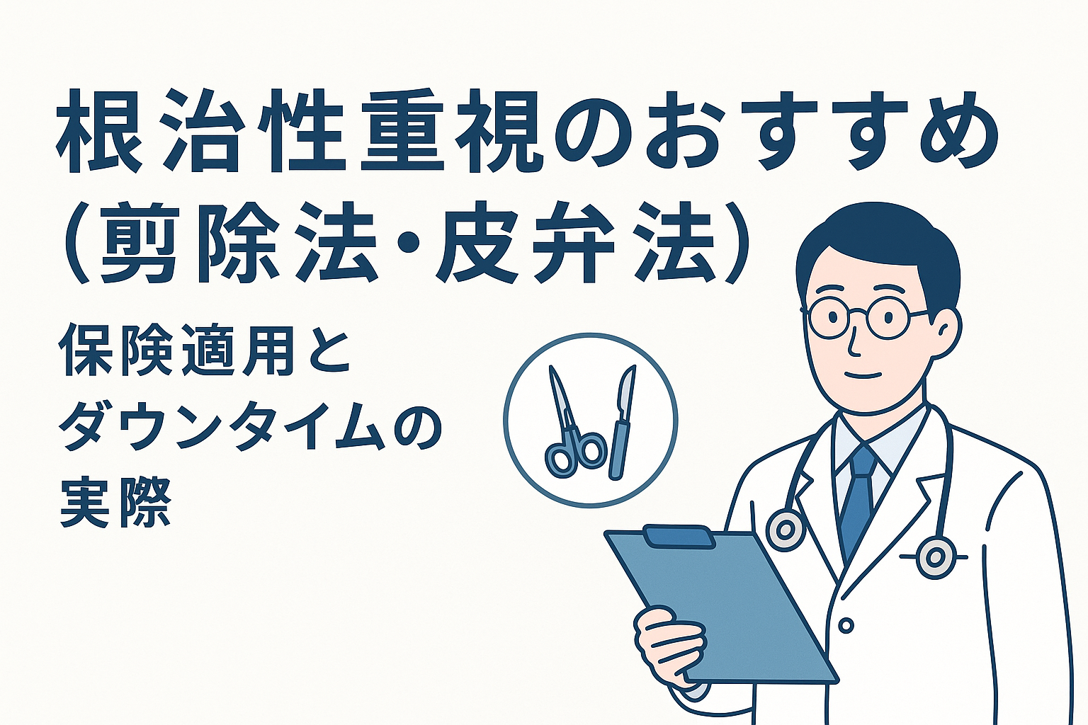 根治性重視のおすすめ（剪除法・皮弁法）：保険適用とダウンタイムの実際