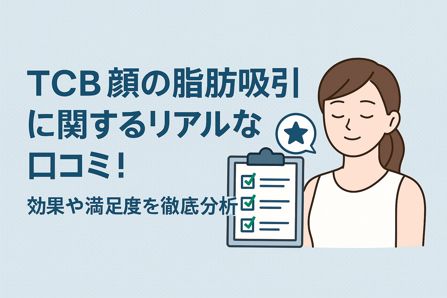 TCB顔の脂肪吸引に関するリアルな口コミ!効果や満足度を徹底分析