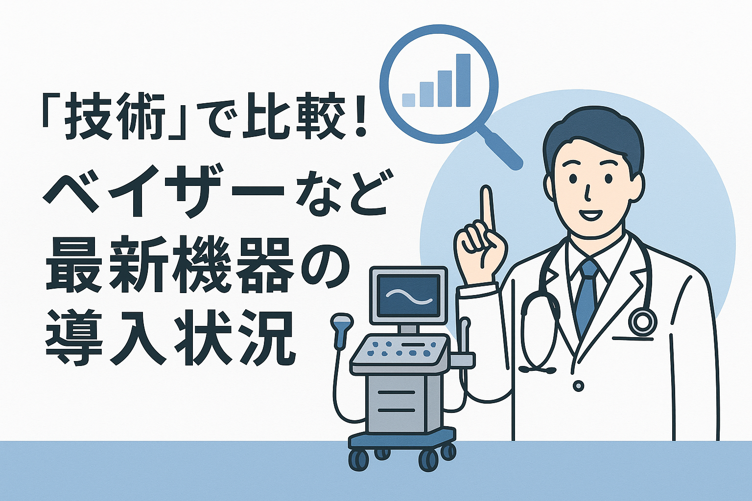 「技術」で比較!ベイザーなど最新機器の導入状況
