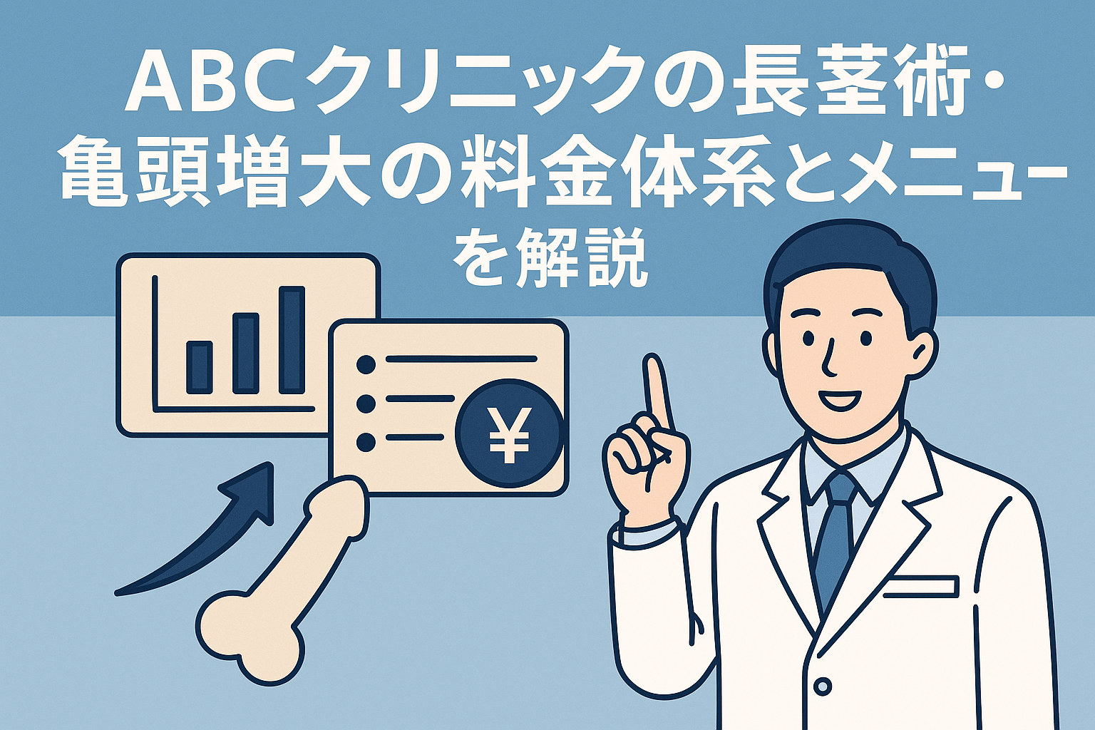 ABCクリニックの長茎術・亀頭増大の料金体系とメニューを解説