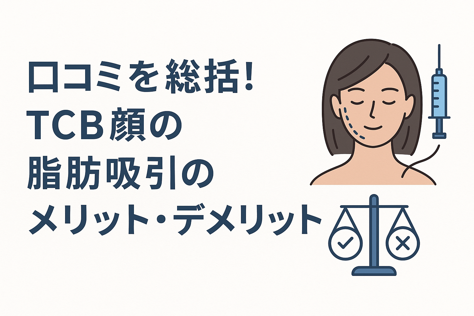 口コミを総括!TCB顔の脂肪吸引のメリット・デメリット