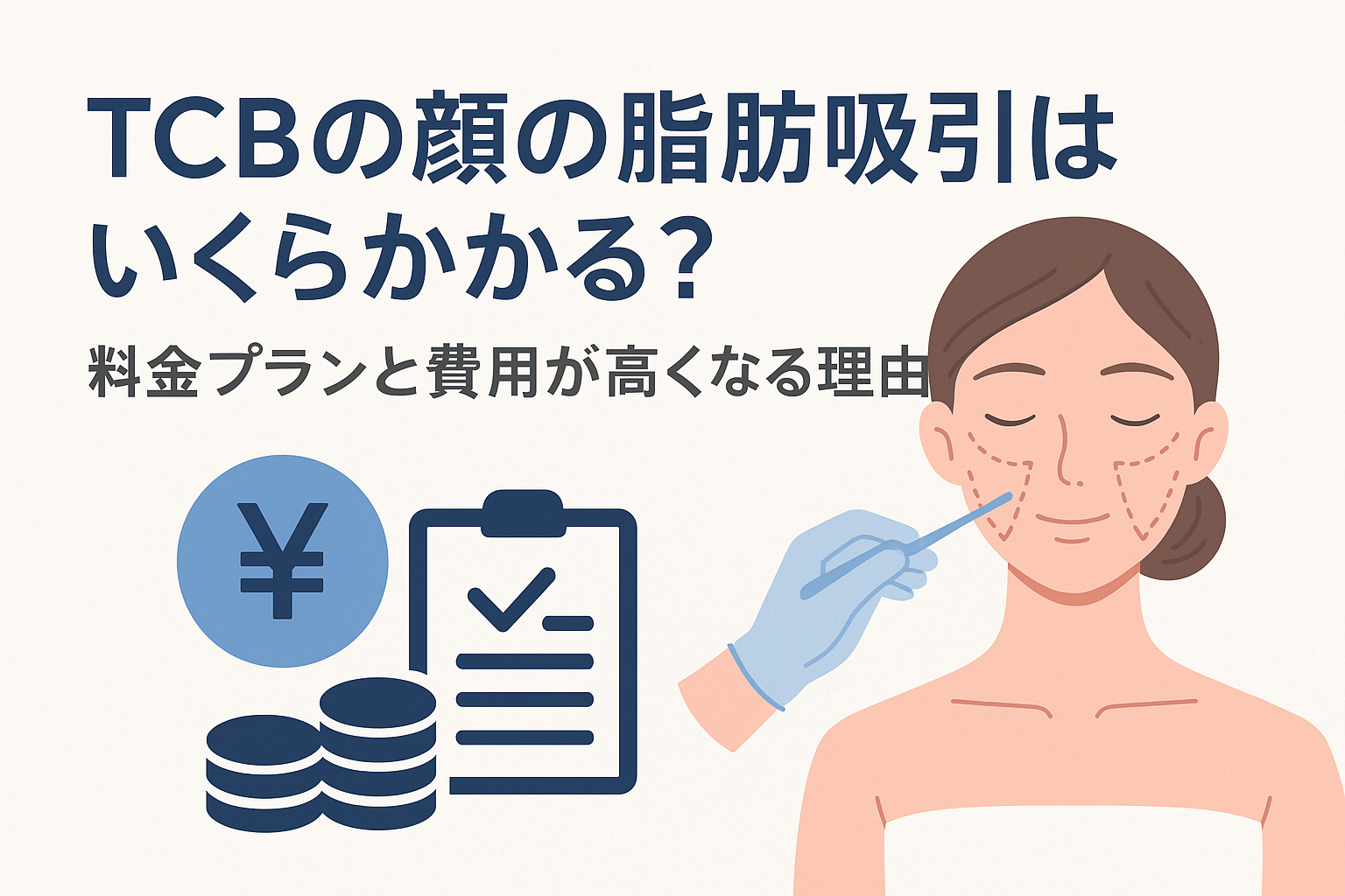 TCBの顔の脂肪吸引はいくらかかる?料金プランと費用が高くなる理由
