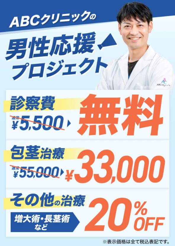 ABCクリニックの男性応援プロジェクトに関する画像