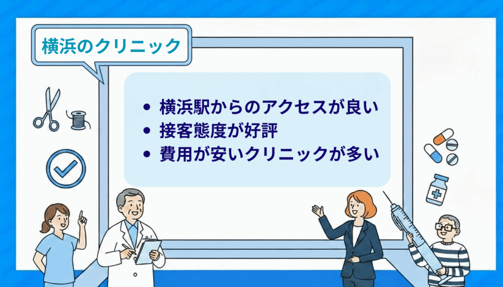 横浜で包茎手術がおすすめクリニックの特徴まとめ